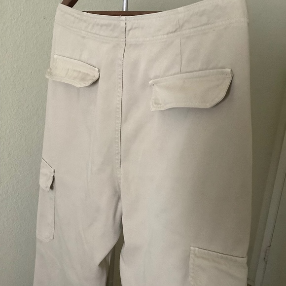 Zara New without Tags TRF Cargo Pants / Size 12 / Beige - Picture 2 of 6